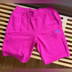 Champion Pink Fleece Shorts - Hot Pink